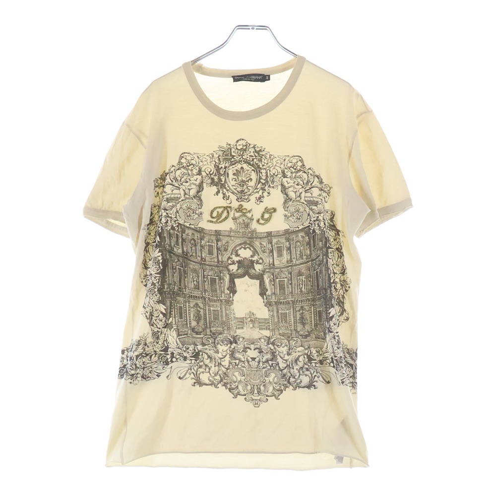 23SS 宗教画 ケーブル刺繍 半袖Tシャツ カットソー ホワイト G8U43Z Bランク