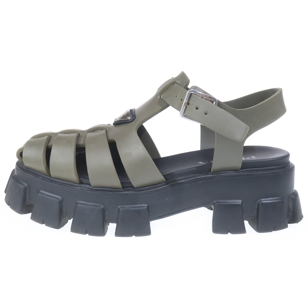 Monolith Round Toe Sandals モノリス トライアングルロゴ ラバーサンダル シューズ ブラック 1X853M Bランク