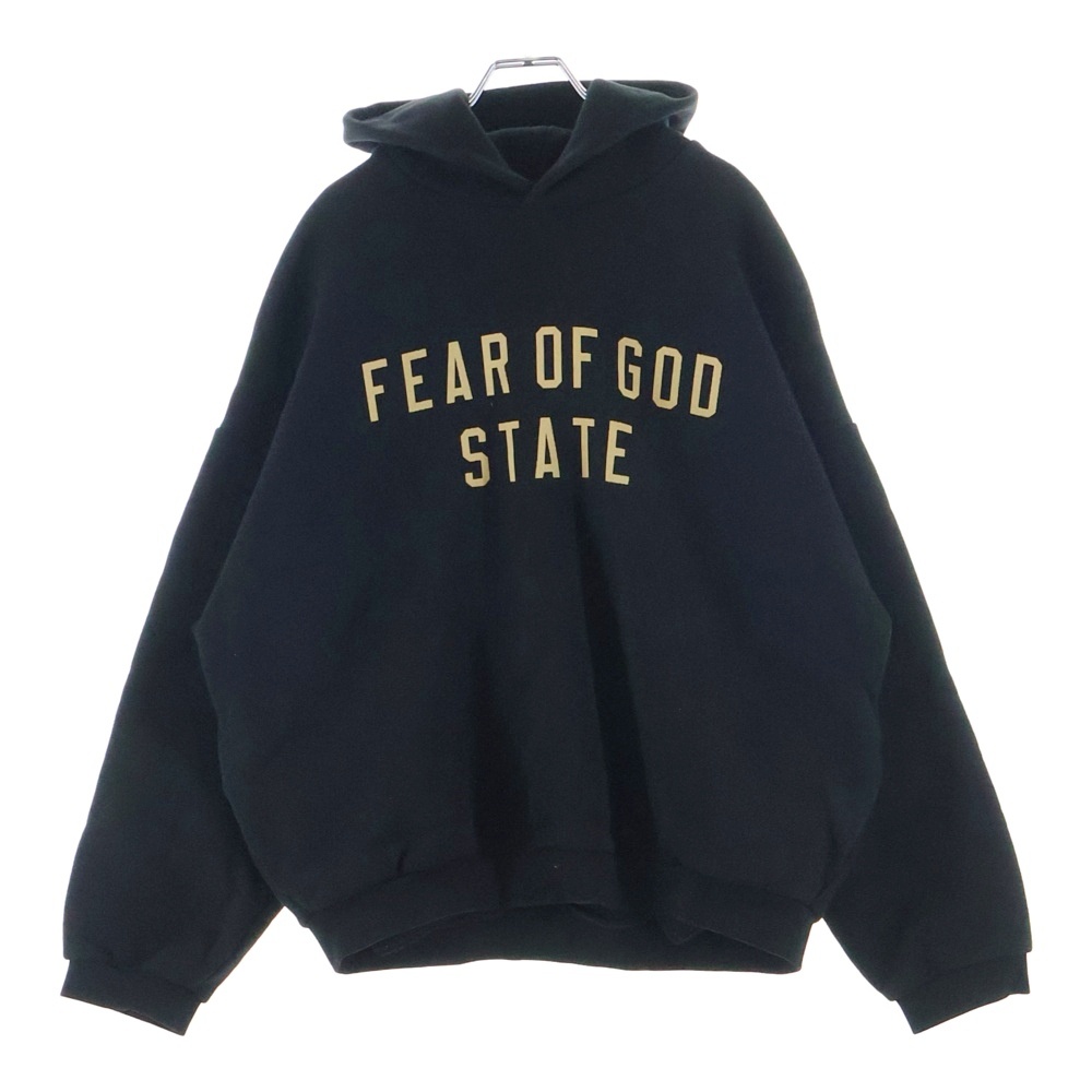 24AW STATE LOGO SWEAT HOODIE ロゴ スウェット フーディー パーカー ブラック Aランク