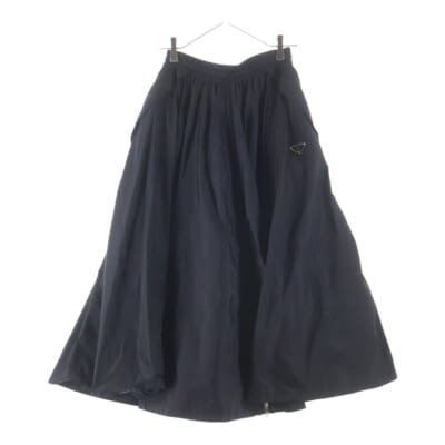 Re Nylon トライアングルロゴ ナイロンスカート ブラック 21X951 S000 Aランク