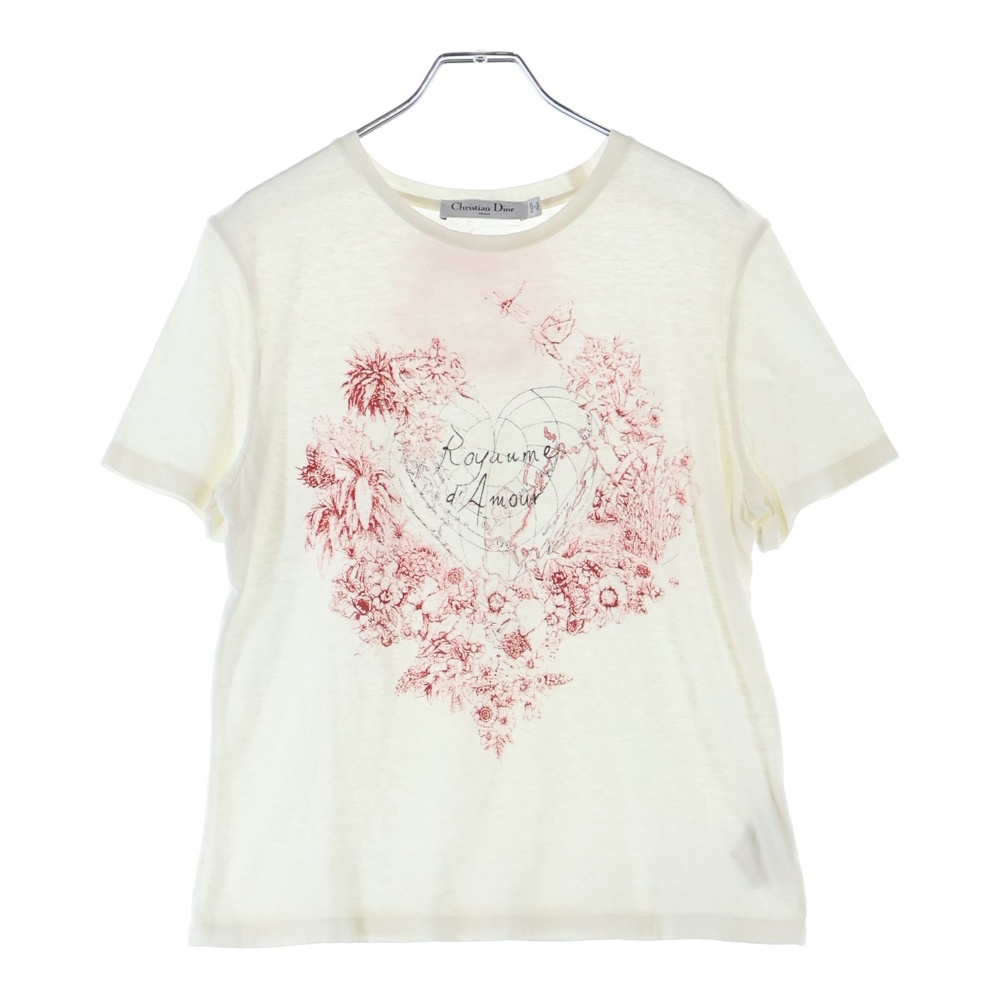 D-ROYAUME D'AMOUR プリントTシャツ カットソー ホワイト Bランク