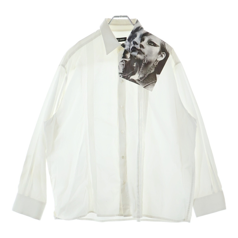 19SS CROPPED SHIRT ASYMM アシメ パンク オーバーサイズ長袖シャツ ホワイト 191-293F Bランク