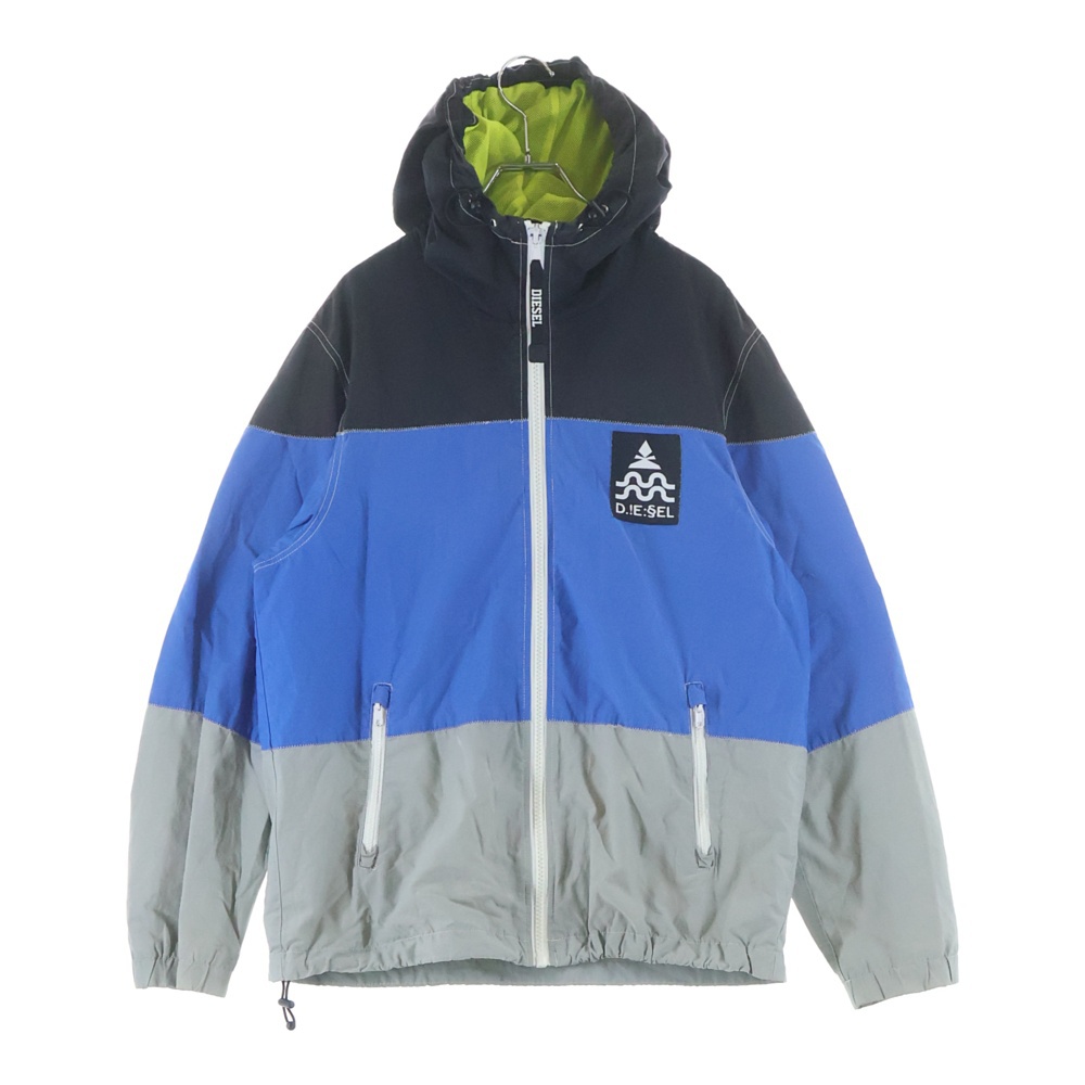 ONLY THE WAVES BEACHWEAR オンリー ザ ウェーブス ビーチウェア ジップアップ パーカー ブラック/ブルー/グレー Bランク