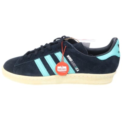 ×WIND AND SEA×atomos CAMPUS 80 ×ウィンダンシー ×アトモス キャンパス 80 ローカットスニーカー ブラック US8.5/26.5cm GX3952 Sランク