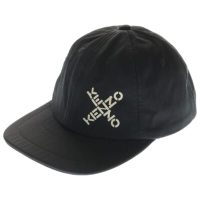 クロスロゴ 6パネル ベースボールキャップ ブラック Aランク