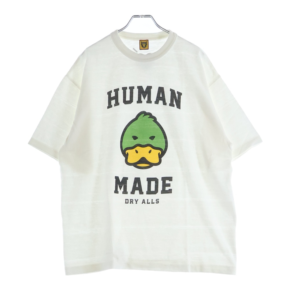 Duck Print Tee ダック プリント クルーネック 半袖Tシャツ カットソー ホワイト HM21TE008 Sランク