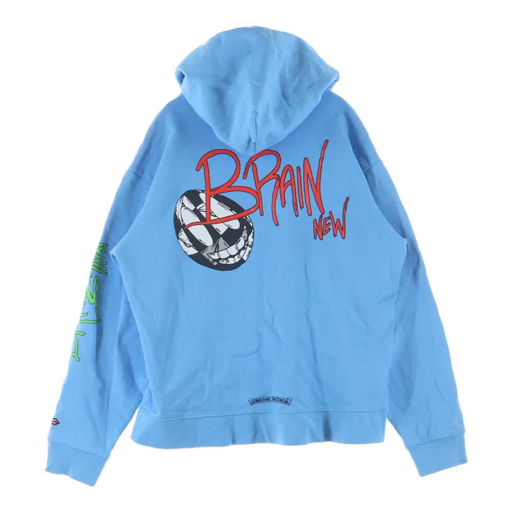 ×MATTY BOY BRAIN NEW PULLOVER HOODIE ×マッティボーイ ブレインニュー プルオーバーパーカー ブルー Bランク