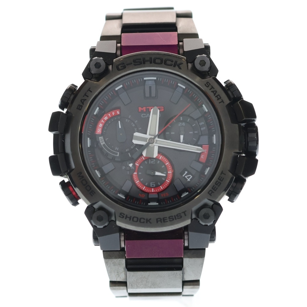 MT-G G-SHOCK ソーラー電波腕時計 ブラック/レッド MTG-B1000 Bランク