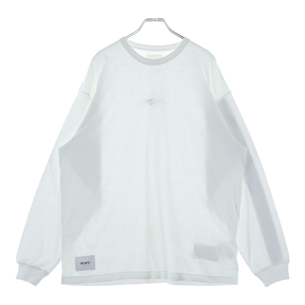 ISSUE バックロゴ刺繍 サイドプリント クルーネック長袖Tシャツカットソー 242ATDT-CSM14 Bランク