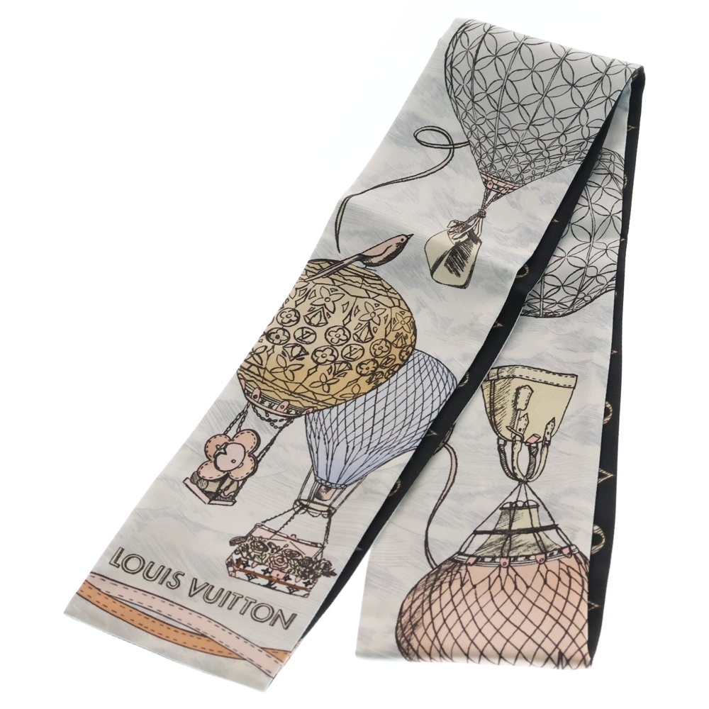 バンドー・アップ アンド アウェイ グレー シルクスカーフ ブラック M79548 Bランク