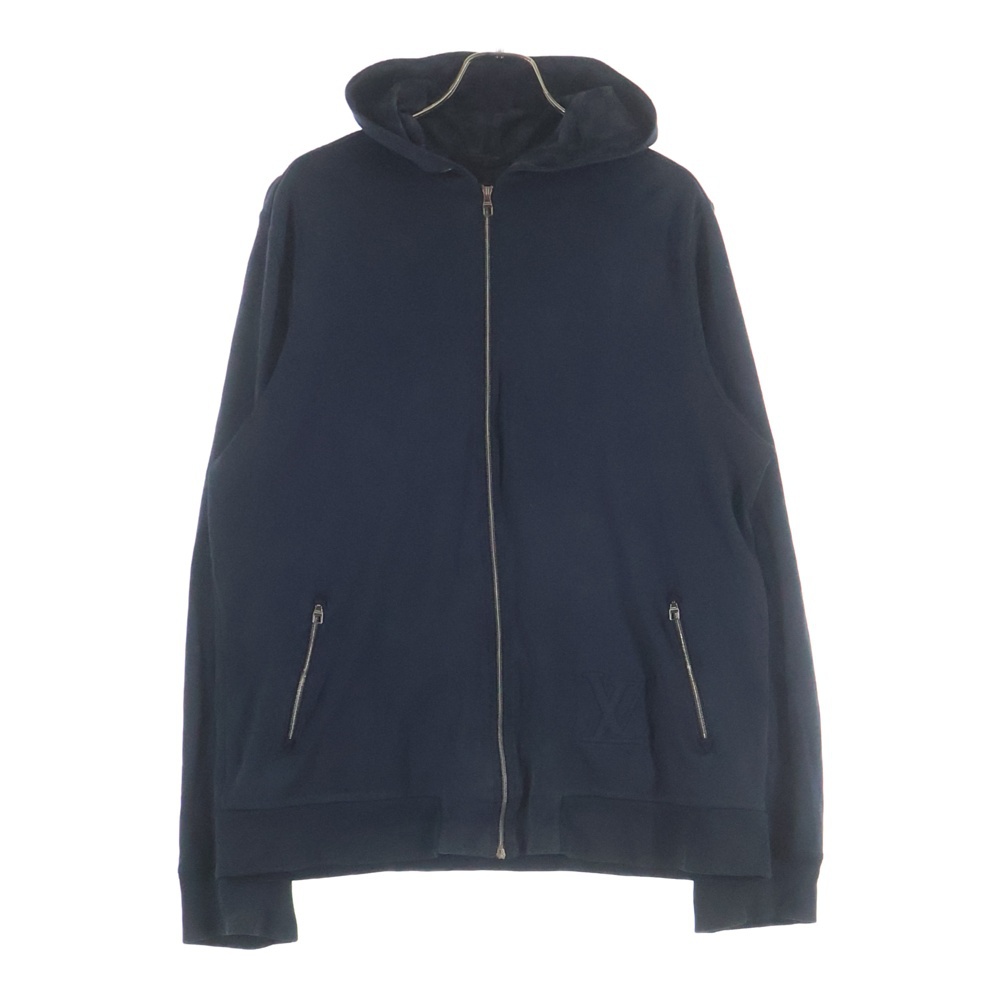 LVロゴ モノグラム ジップアップパーカー ネイビー H2JR40JDE #XL Cランク