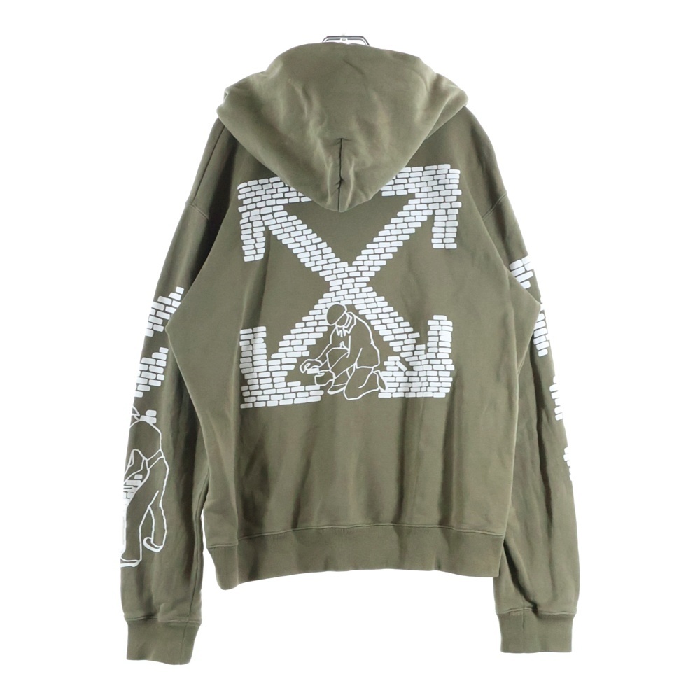 Brick Arroows Hoodie パーカー フーディ プルオーバーパーカー カーキ OMBB097F22FLE007 Bランク