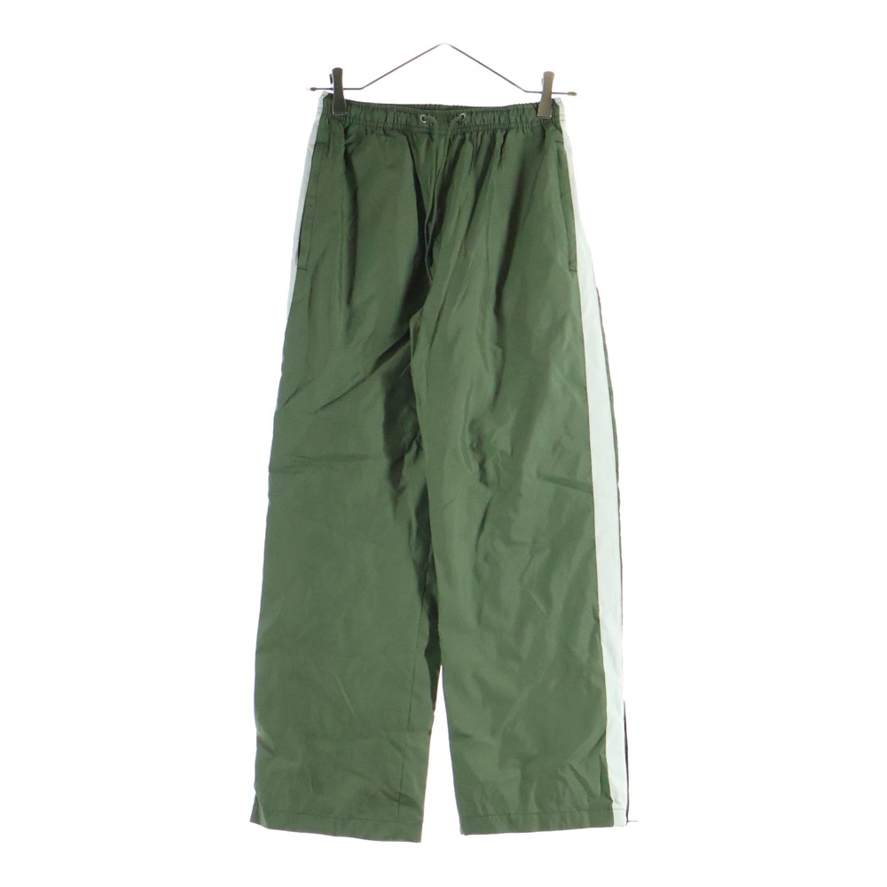 SIDE LINE ZIP NYLON TRUCK PANTS サイドライン ジップ ナイロン トラックパンツ グリーン Bランク
