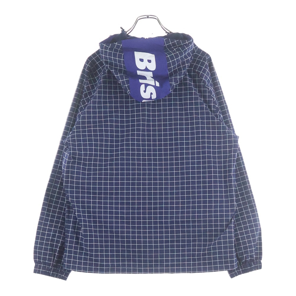 21SS × SOPHNET(ソフネット) CHECK ANORAK JACKET チェック アノラック ジャケット ブルー/ホワイト FCRB-210012 Bランク