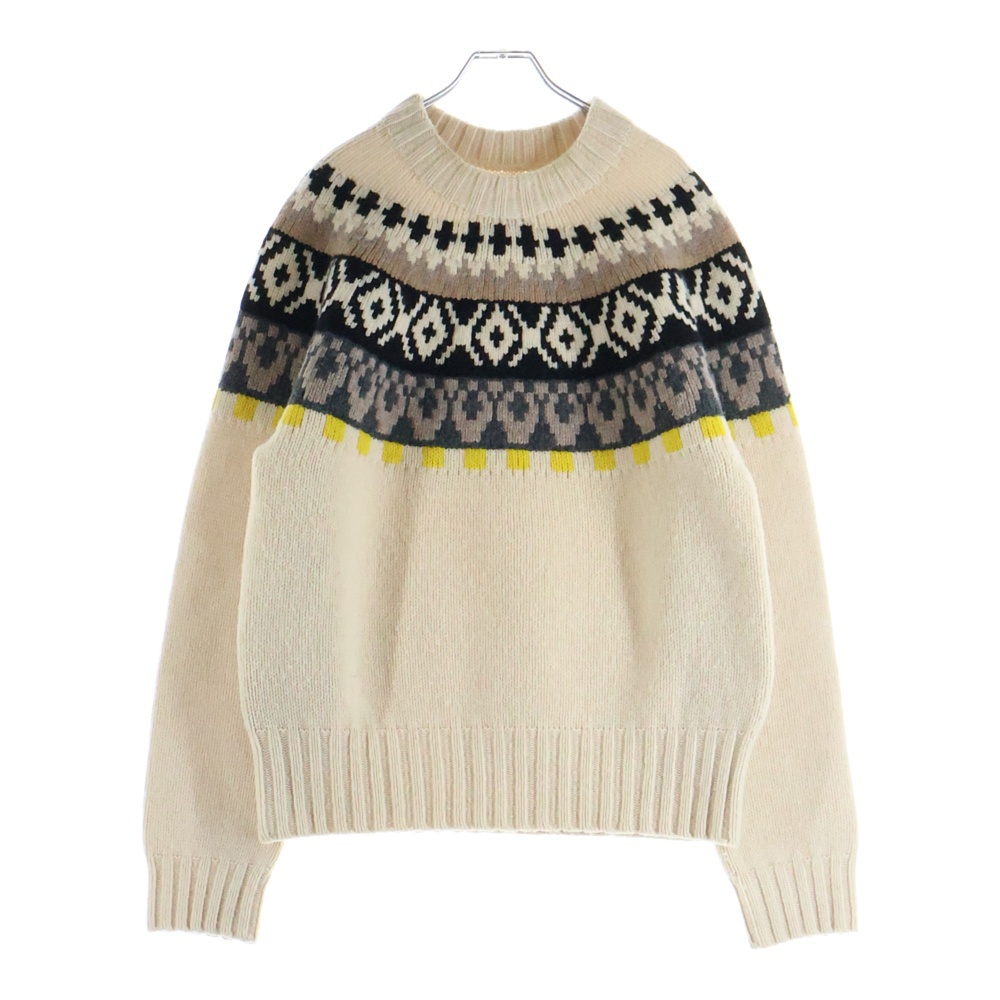 18AW ノルディック ニット 長袖ニットセーター S50GP0119 ベージュ Aランク