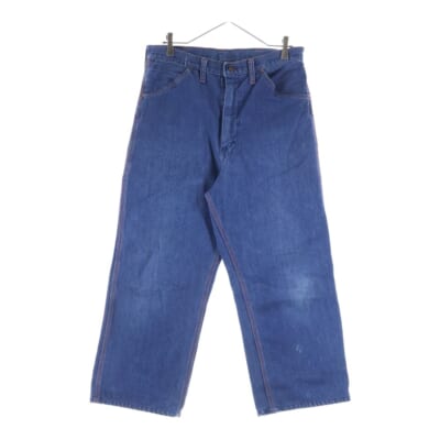 60-70S UNION TICKET DENIM PAINTER PANTS IDEAL ジップアップ ユニチケ デニム ペインター パンツ インディゴ Bランク