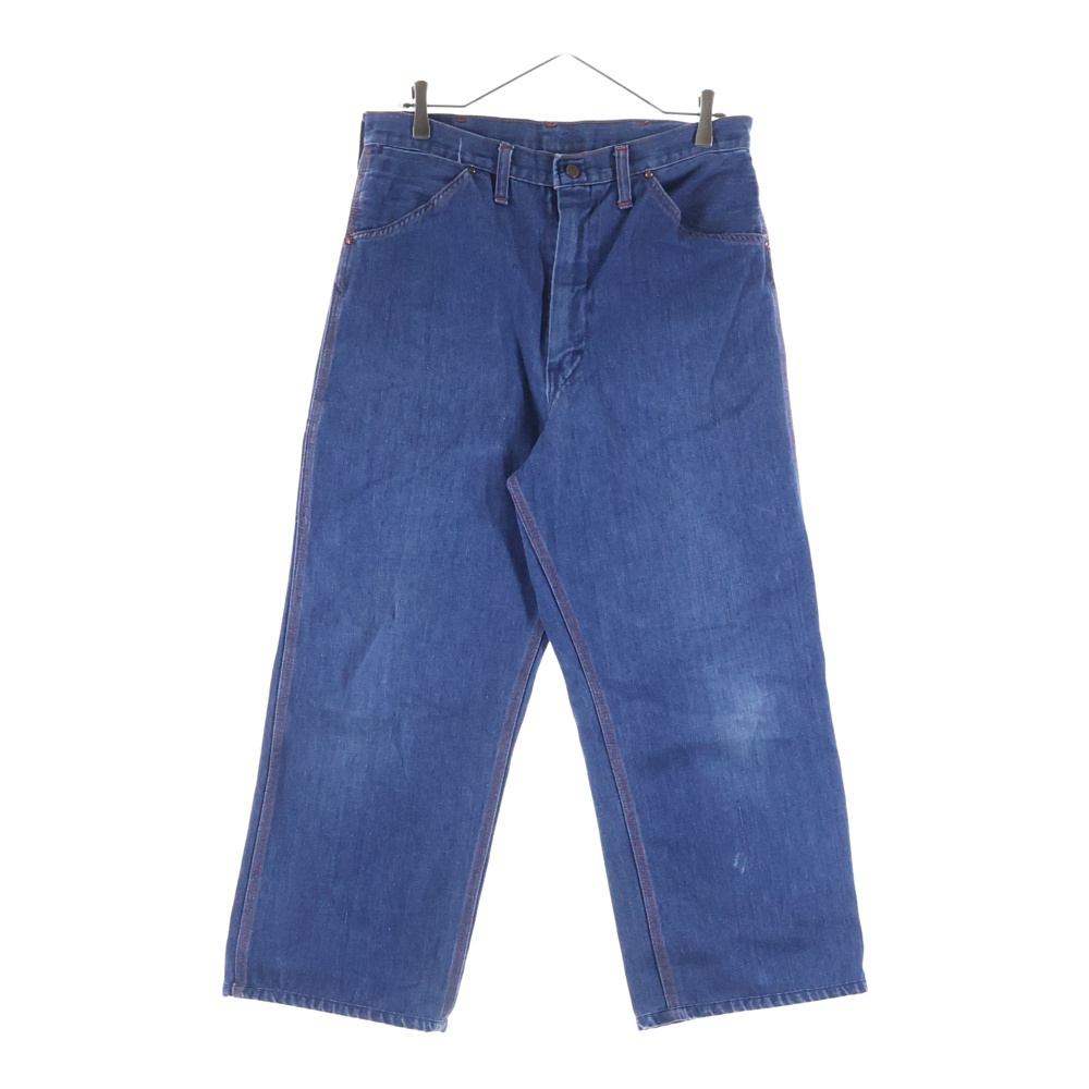 60-70S UNION TICKET DENIM PAINTER PANTS IDEAL ジップアップ ユニチケ デニム ペインター パンツ インディゴ Bランク