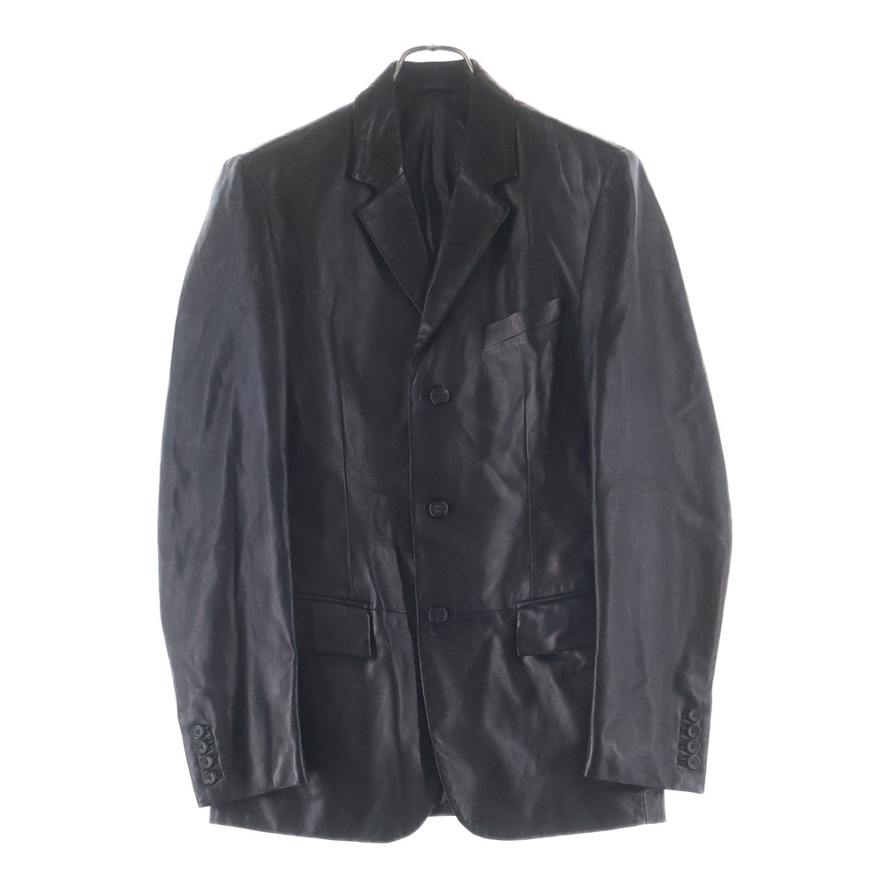 LEATHER 3B SINGLE TAILORED JACKET レザー テーラードジャケット ブラック Bランク