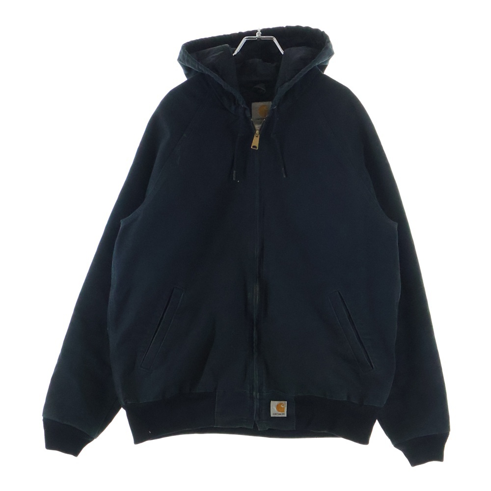 Black Quilted Hooded Jacket J268 BLK メキシコ製 裏地キルティング ジップアップ フードジャケット ブラック Bランク