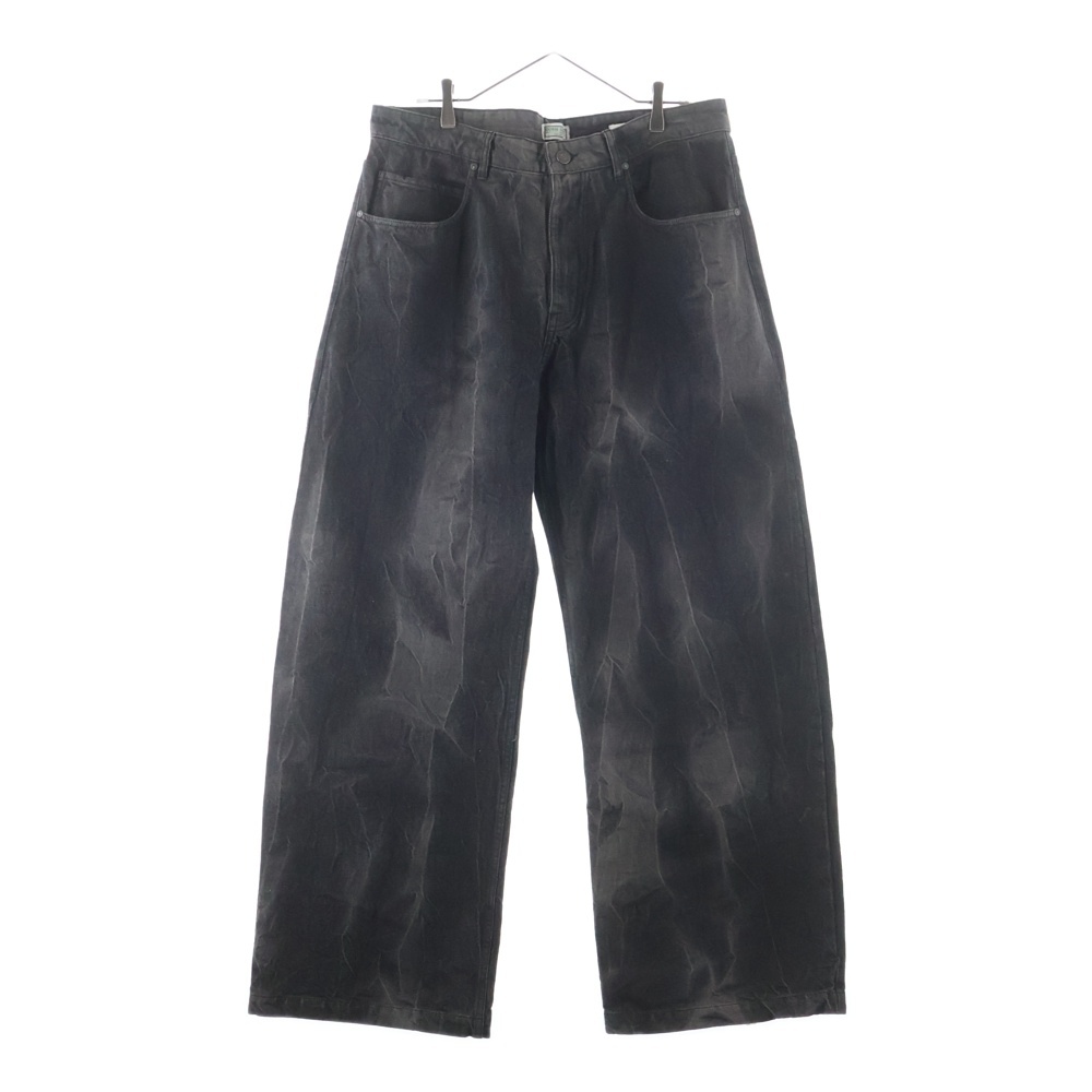 USA LOOSE FADED BAGGY JEANS M5BA74 ユーエスエー フェード加工 ルーズフィットバギーデニムパンツ ブラック Bランク