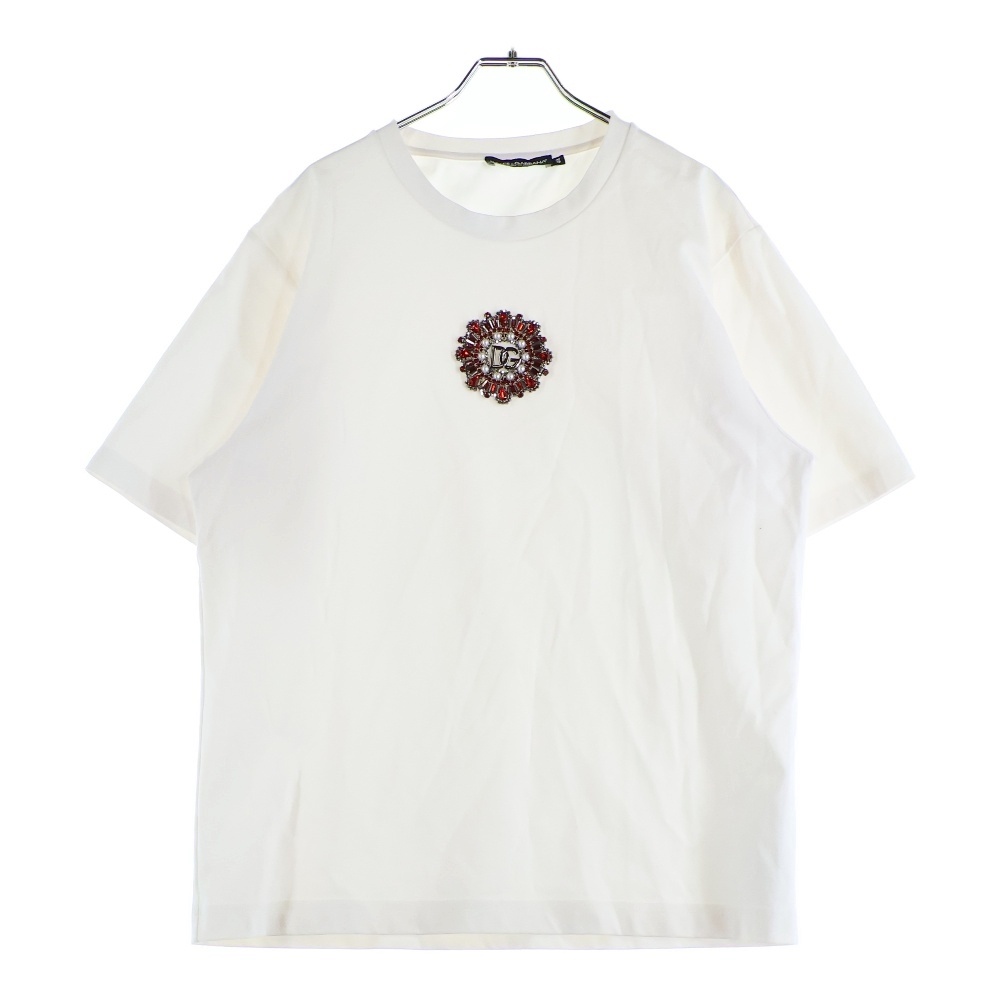 RHINESTONE LOGO TEE ラインストーン フロントロゴ 半袖Tシャツ ホワイト G8NC5Z G7CC1 Aランク