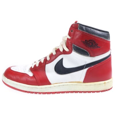 【観賞用1985年製】 AIR JORDAN1 CHICAGO HIGH OG エアジョーダン1 シカゴ ハイカットスニーカー レッド/ホワイト US10.5/28.5cm Bランク