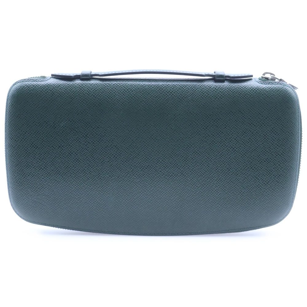 タイガ オーガナイザー アトール エピセア レザーウォレット 長財布 ポーチ グリーン M30654 Bランク