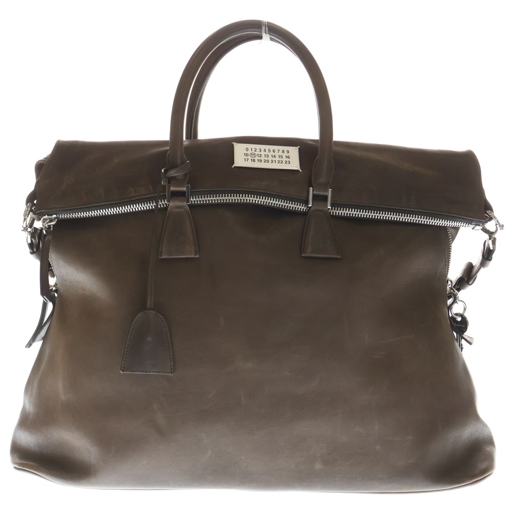 5AC LOVED TO DEATH MEDIUM ラブドトゥーデスミディアム ショルダーバッグ ブラウン Aランク