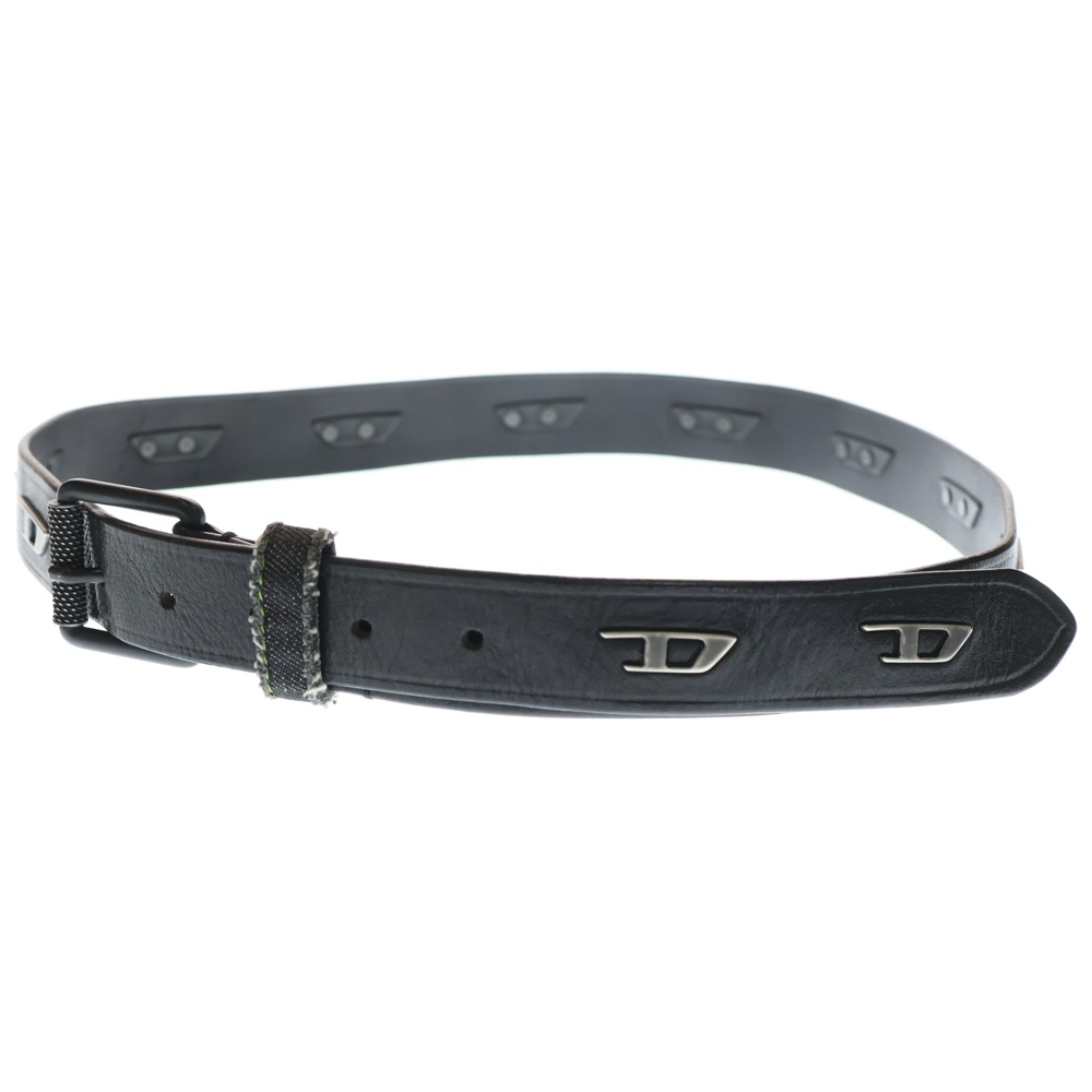 B-Davis B-デイビス Dロゴパーツ カウレザー ベルト ブラック Bランク