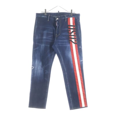 Cool Guy Jean クール ガイ レザーストライプデザイン デニムパンツ インディゴ S74LB0726 S30664 Bランク