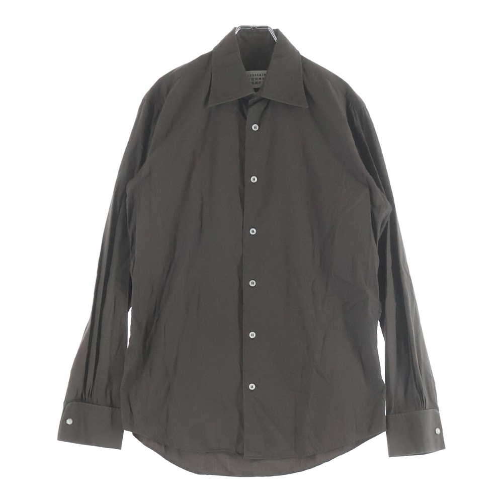 03AW Double Cuffs Design Shirt ダブルカフス 長袖シャツ ブラウン Bランク