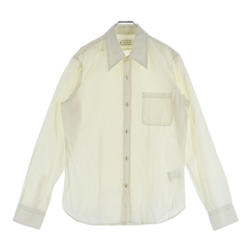 02AW Cotton L/S Shirt 長袖シャツ アイボリー Bランク