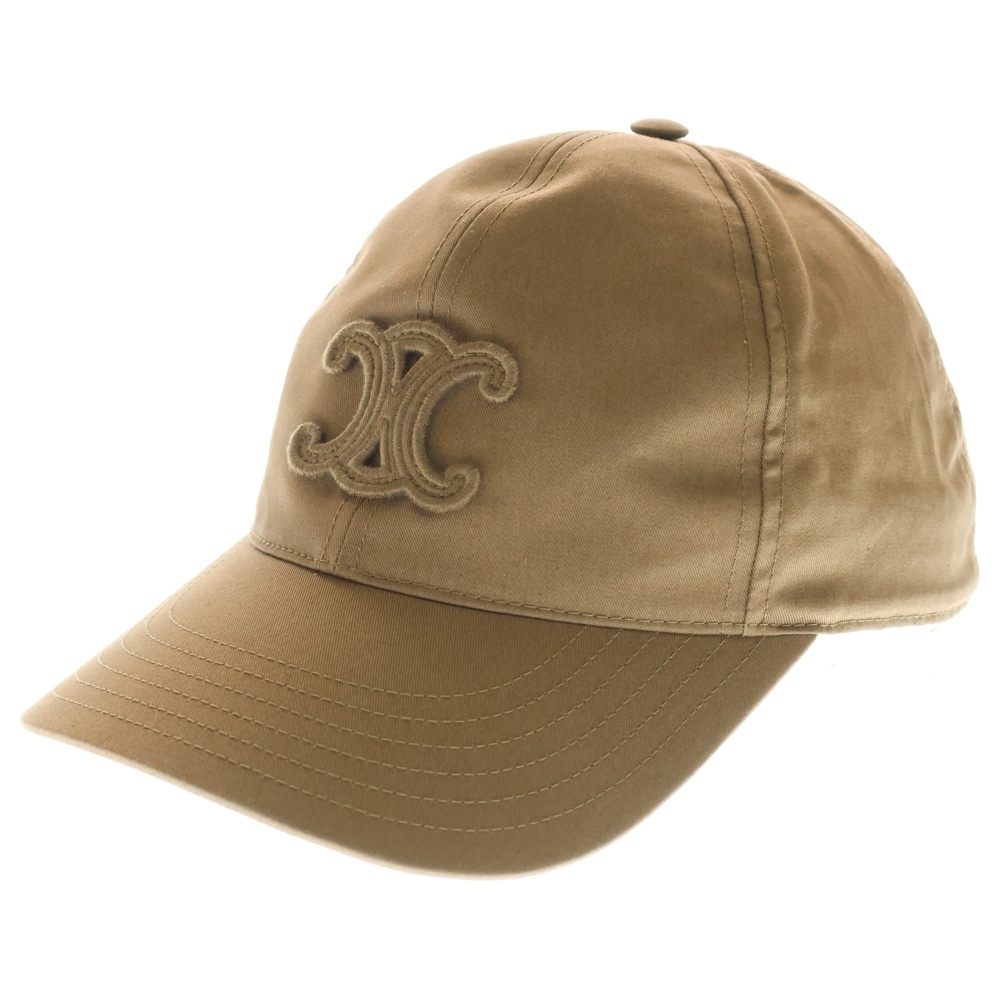 Triomphe baseball cap トリオンフ ワッペンロゴ コットン ベースボールキャップ 帽子 ブラウン 2AUT6969P Sランク