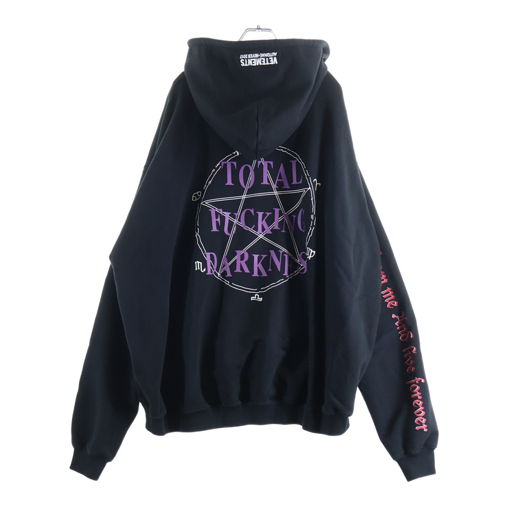 16AW Total Fucking Darkness Hoodie トータルファッキンダークネス プルオーバースウェットパーカー ブラック Aランク