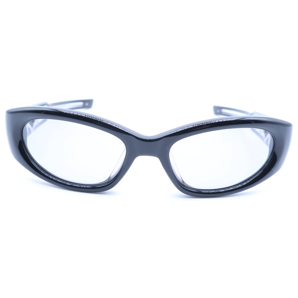 AWAVE テンプルデザイン ウェリントン サングラス アイウェア ブラック Bランク