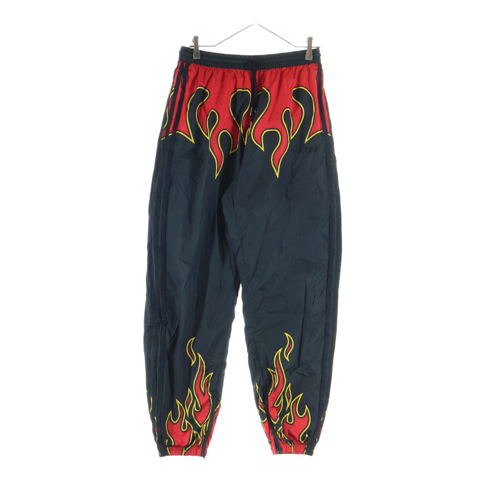 ×adidas Football Flame Pant ×アディダス ファイヤーデザイン ナイロンパンツ ジョガーパンツ ブラック Bランク