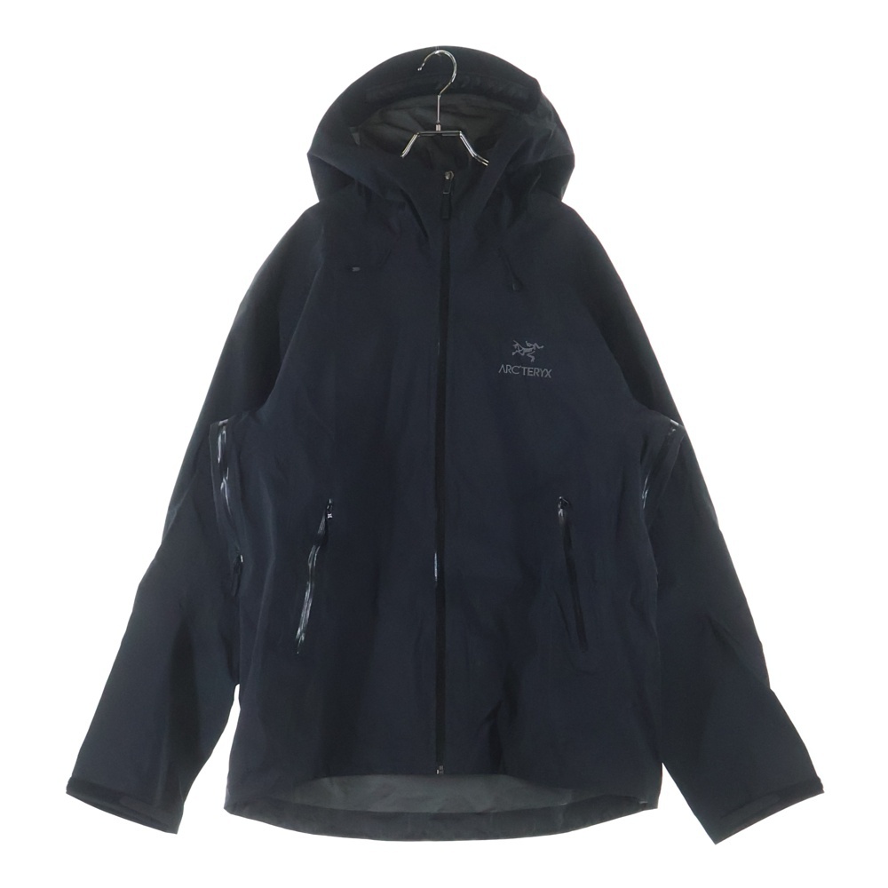 BETA LT JACKET ベータ エンブロイダリーデザイン フーデット ジップアップ ナイロンジャケット ブラック 26844-135774-07/22 Bランク