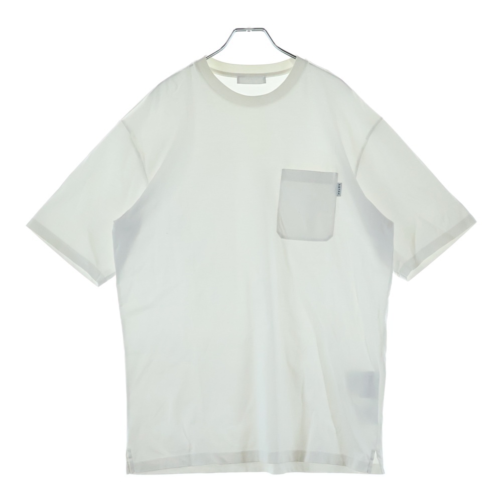 ポケットロゴ 半袖Tシャツ カットソー ホワイト UJN658 Aランク