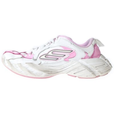 MONDAY マンデー ローカットスニーカー シューズ 825417 ホワイト/ピンク Bランク