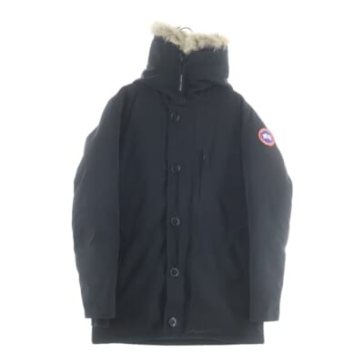 JASPER ジャスパー ロゴパッチ マルチポケット フーデッドジップアップダウンジャケット 68F8490 ブラック Bランク