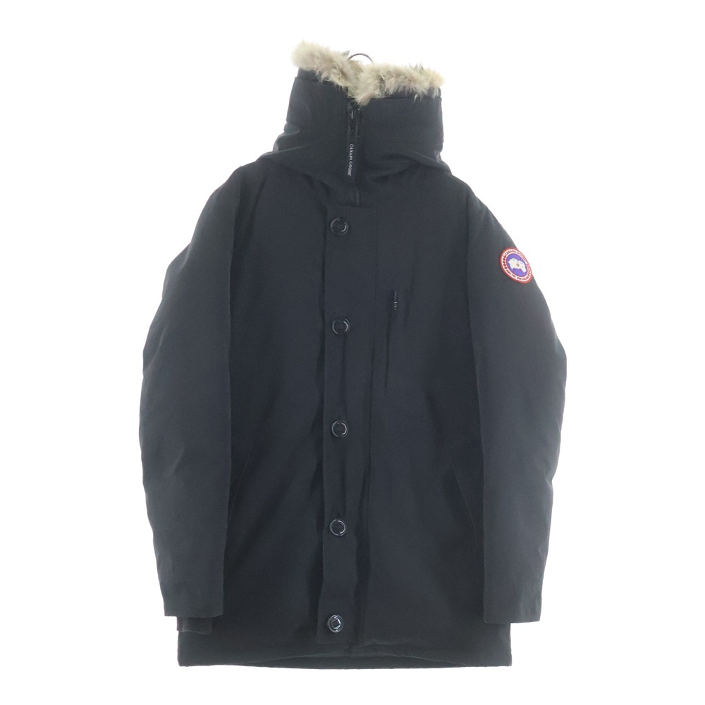 JASPER ジャスパー ロゴパッチ マルチポケット フーデッドジップアップダウンジャケット 68F8490 ブラック Bランク