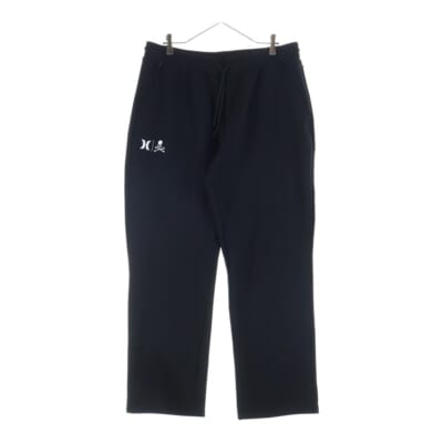 ×Hurley Phantom Drawstring Pants ハーレー ファントムドローストリングパンツ ロゴプリントスウェットパンツ ブラック Aランク