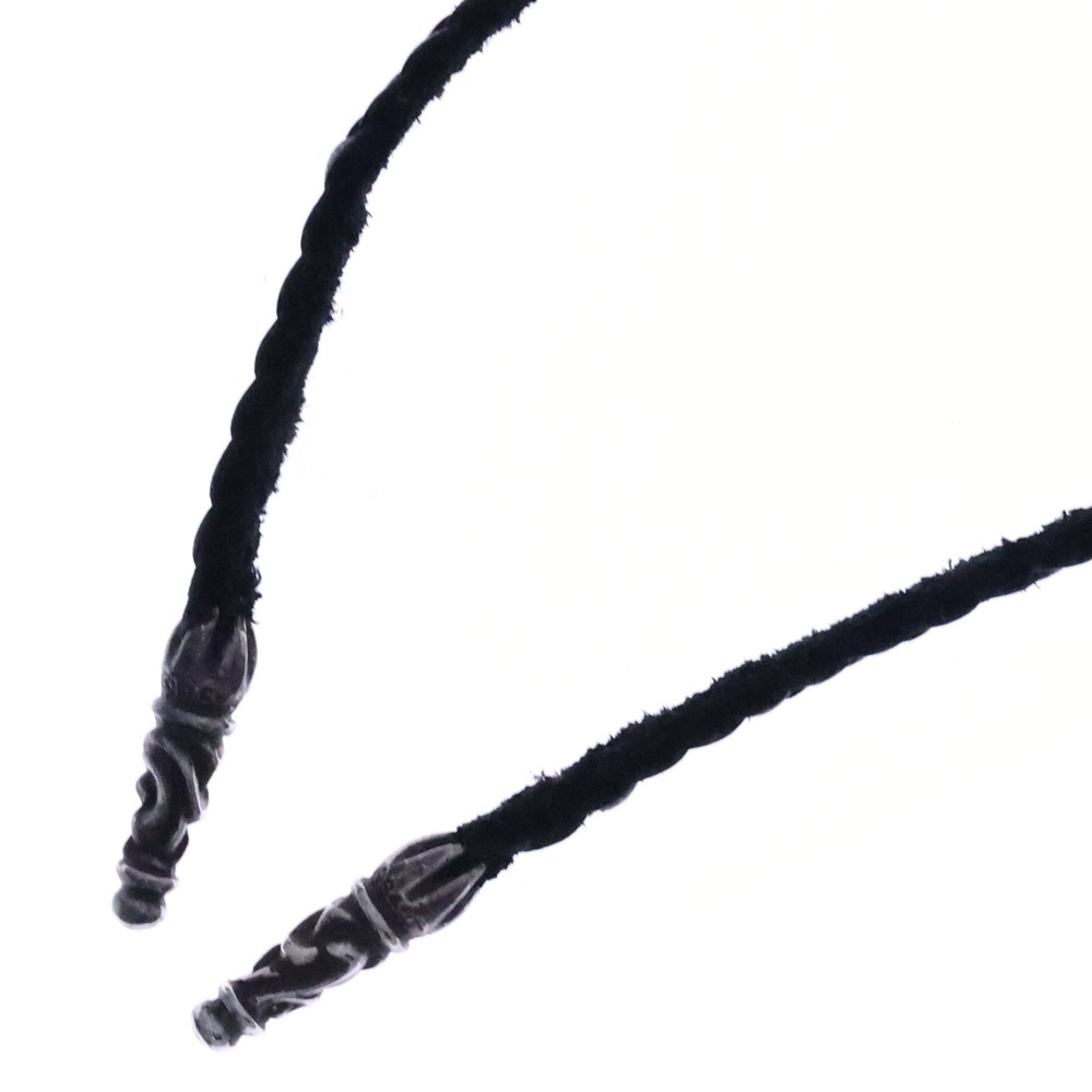 LEATHER BRAID スクロールレザーブレード シルバーネックレス Bランク