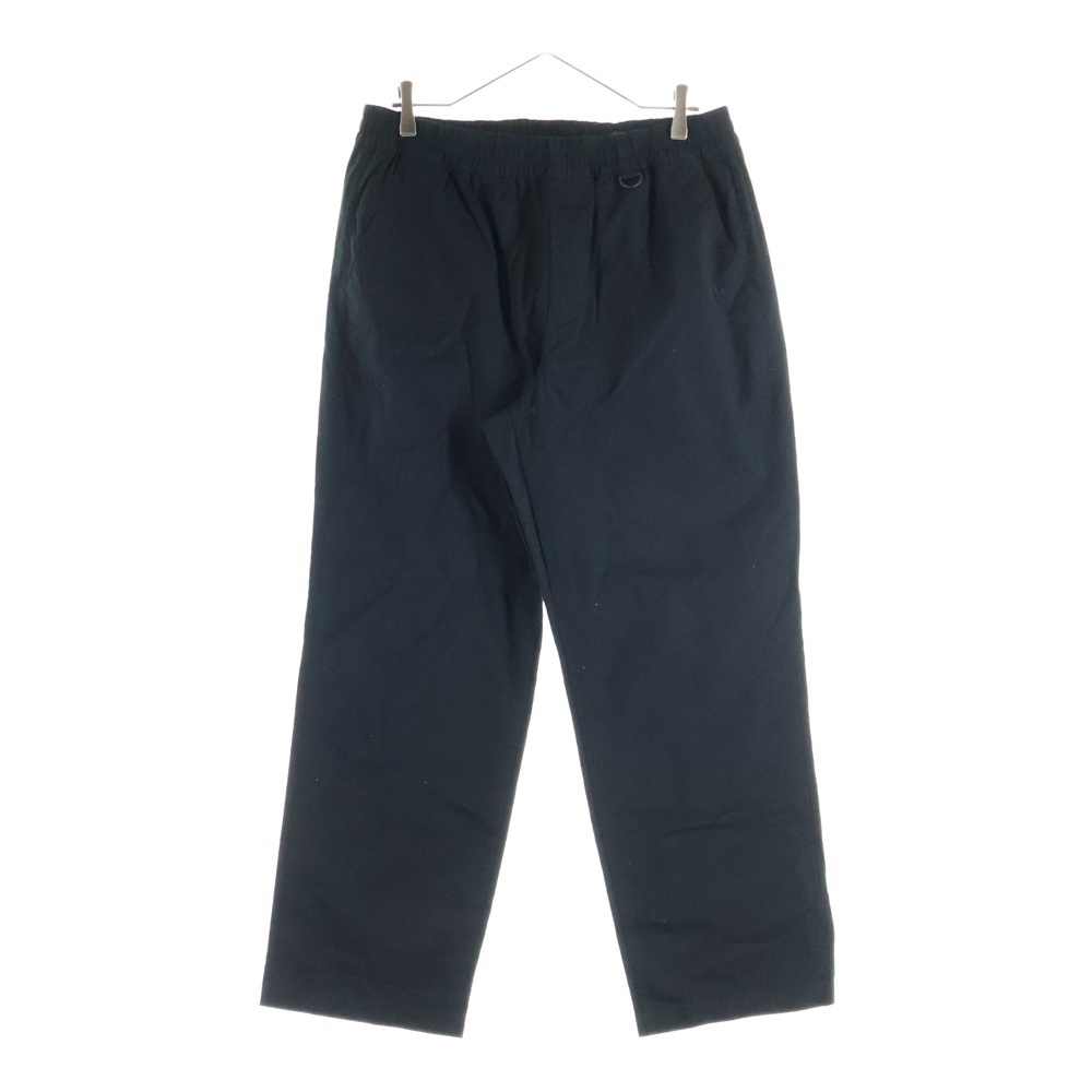 ロゴ エンブロイダリー コットン トラウザーパンツ ブラック Bランク