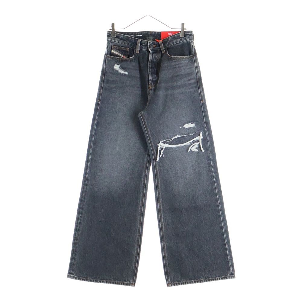 Relaxed Jeans D-Rise リラックス Dライズ ルーズフィット ウォッシュド デニムパンツ ブラック A06371 Sランク