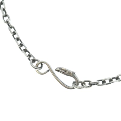 イーグルフック太角チェーンネックレス シルバー BGA090 Bランク
