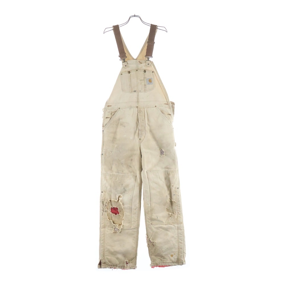 ロゴワッペン ダブルニー ダック オーバーオール ベージュ Bランク