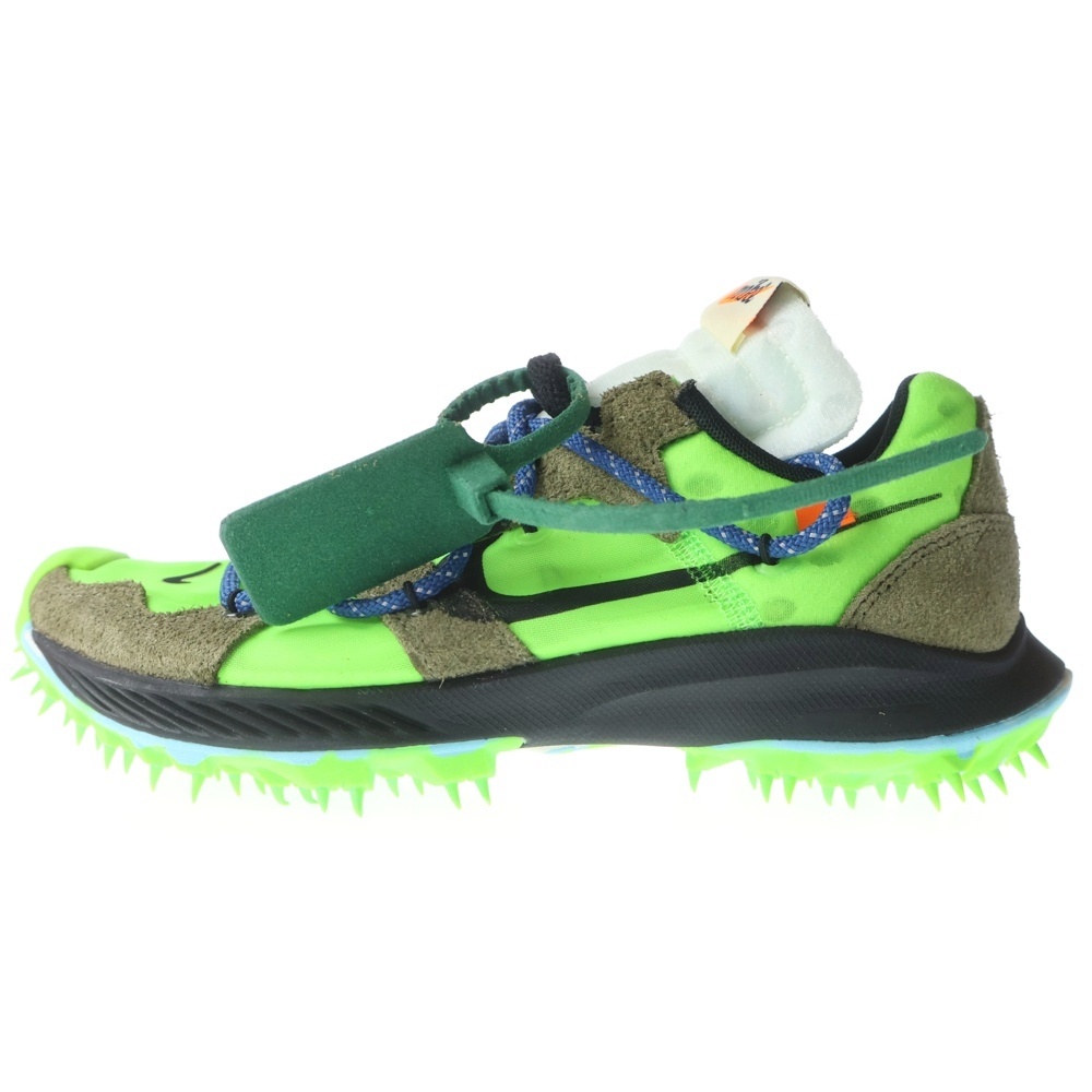 ×OFF-WHITE WMNS AIR ZOOM TERRA KIGER 5 オフホワイト ウィメンズ テラ カイガー ローカットスニーカー グリーン US7/24cm CD8179-300 Sランク