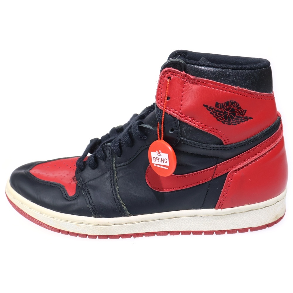 【観賞用 1994年製】 AIR JORDAN1 BRED エアジョーダン1 ブレッド ハイカットスニーカー ブラック/レッド US8.5/26.5cm 130207-061 Bランク