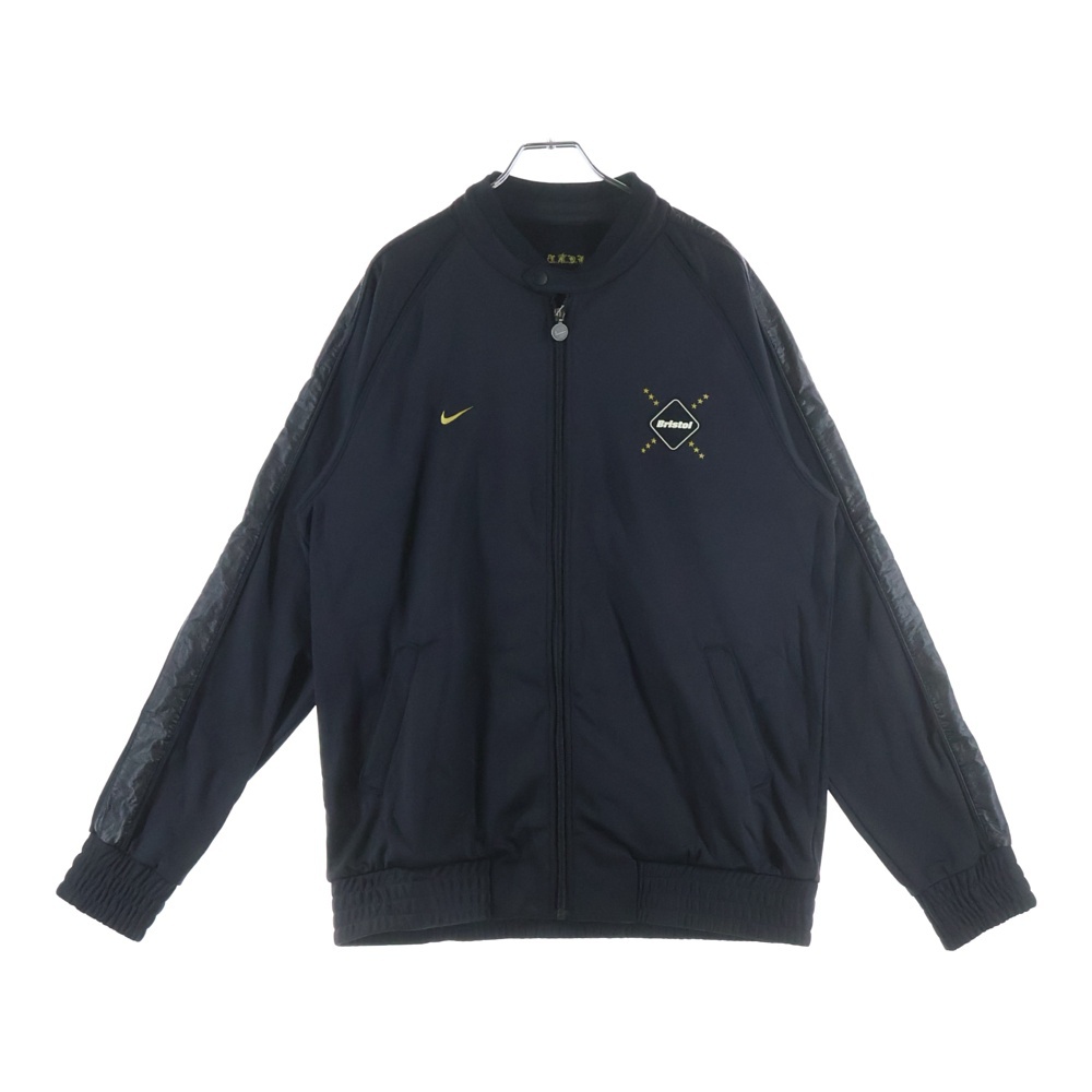 ×TRACK JACKET ナイキ レザー切替 トラックジャケット ブラック 193915-010 Sランク